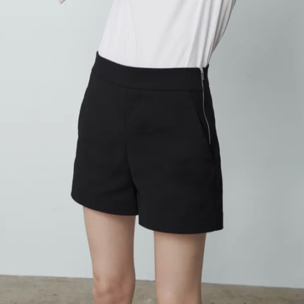 Zara Woman High Waisted Black Shorts